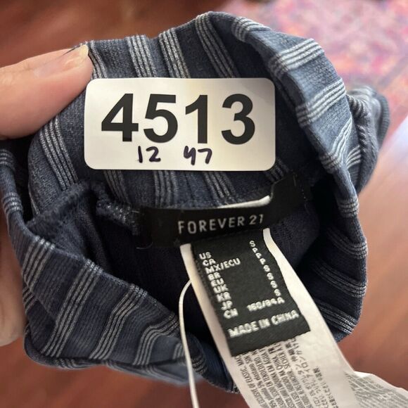 Forever 21 Gray Blue Mock Neck Bodycon Maxi Dress Small Ribbed Sexy Pencil - Picture 7 of 7